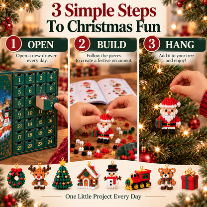 Toaimer®🎅 Christmas Countdown Brick Building Advent Calendar For Families