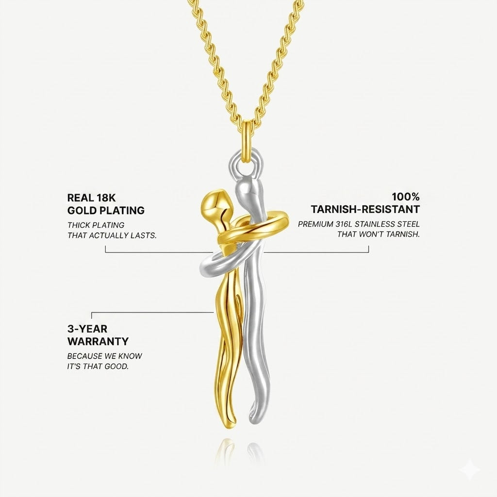 🔥90%off TODAY!丨Oneswear® Forever Embrace Necklace – A Symbol of Love & Connection--Gift Box Packaging🎁