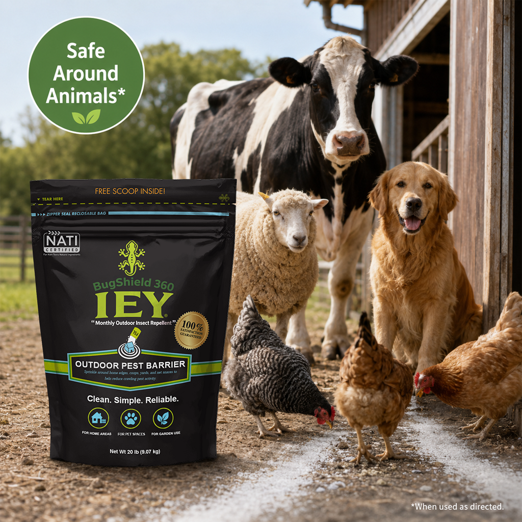 𝐎𝐟𝐟𝐢𝐜𝐢𝐚𝐥 𝐁𝐫𝐚𝐧𝐝 𝐒𝐭𝐨𝐫𝐞 |🛡️IEY® BugShield 360 Non-Toxic Outdoor Insect Repellent Powder – Safe for Yards, Gardens, Coops & Pet Areas