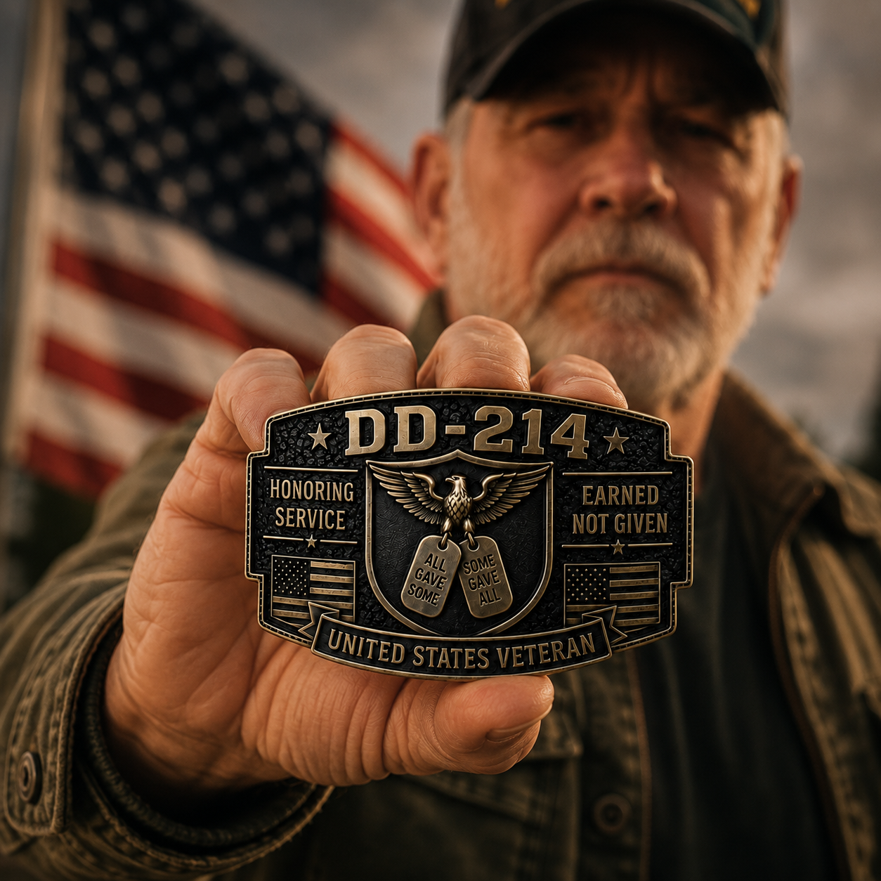🎖️DD-214 Veteran Honor Belt Buckle - Crafted By VETERAN 'Robert Smith' SVOZK®