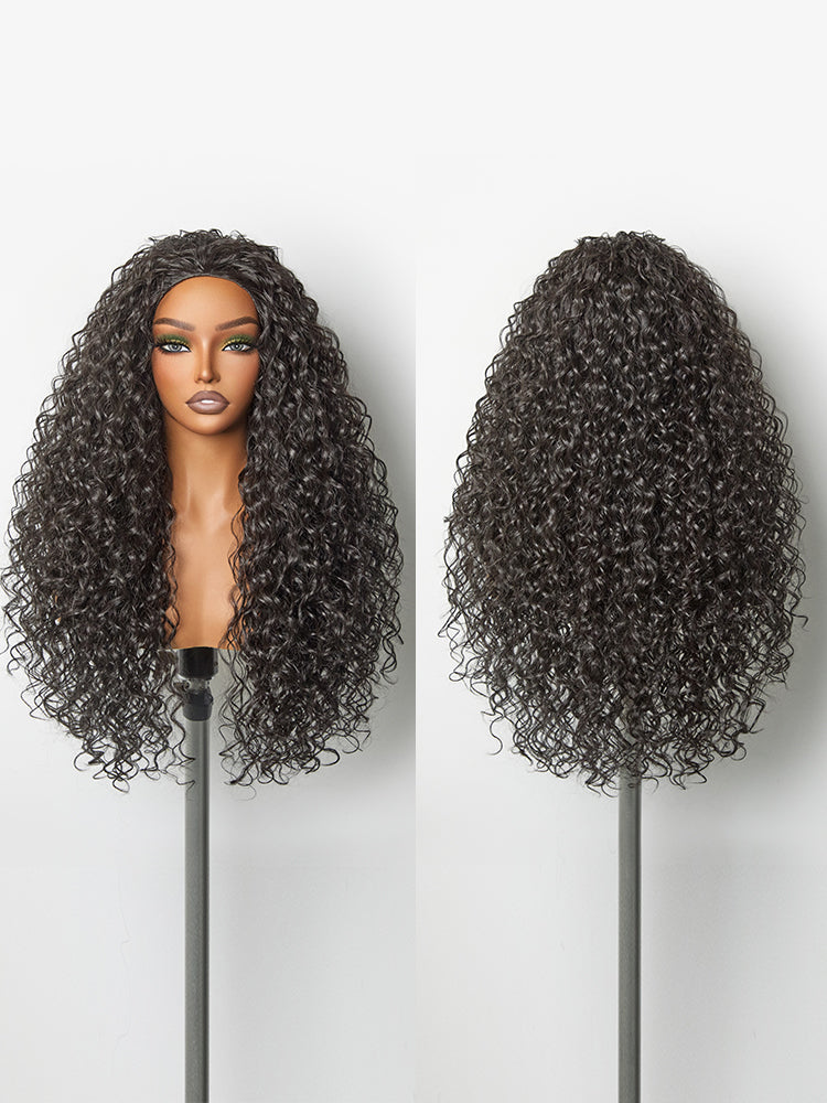 Frodio SVOZK® Blend Human Hair Shaggy Waves 3-in-1 Half Wig Ready to Wear