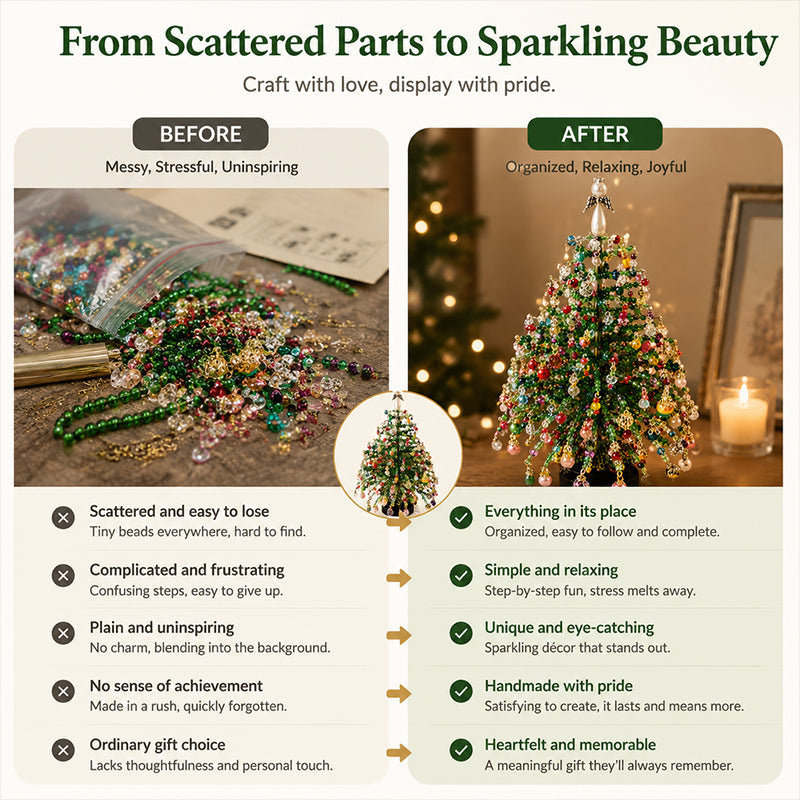 Toaimer®🎄 DIY Beaded Christmas Tree Kit – 5 Unique Styles