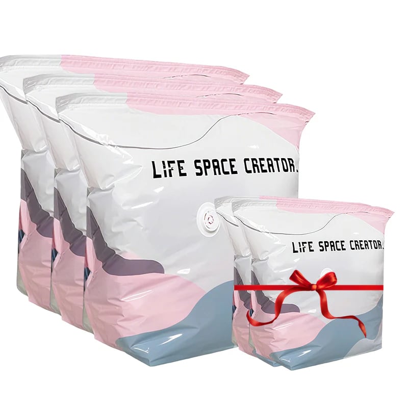 Large-capacity no-pump vacuum storage bag