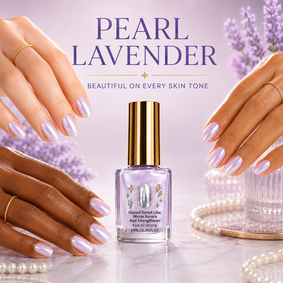 GarageLine® Lilac Glossy Mirror Nail Strengthener