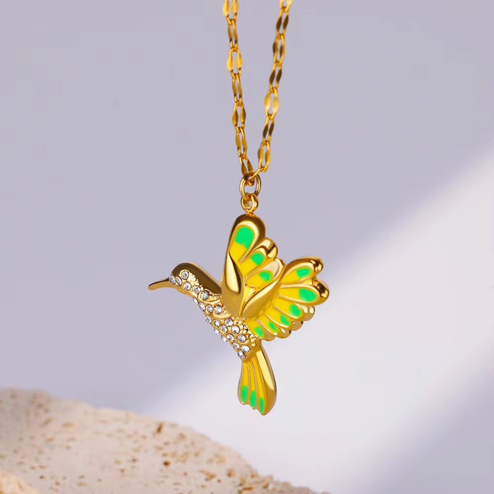 🔥 Final Day: 75% OFF!! | CZTICLE® 🦜 2026 Brand New Upgrade 💥 Exquisite Diamond-Embellished Hummingbird Necklace