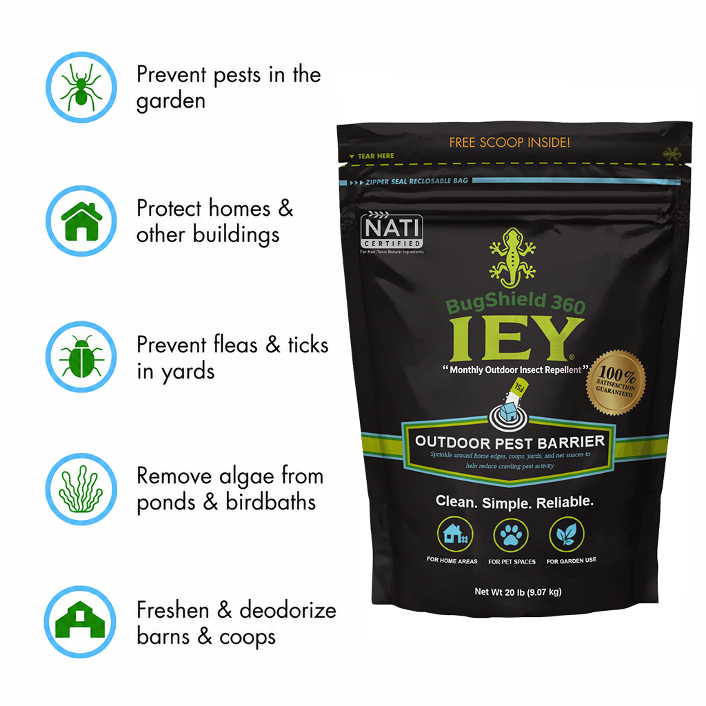 𝐎𝐟𝐟𝐢𝐜𝐢𝐚𝐥 𝐁𝐫𝐚𝐧𝐝 𝐒𝐭𝐨𝐫𝐞 |🛡️IEY® BugShield 360 Non-Toxic Outdoor Insect Repellent Powder – Safe for Yards, Gardens, Coops & Pet Areas