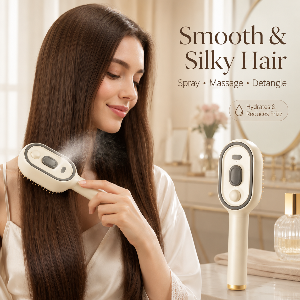 💆 5-in-1 Hair Repair Brush Fix Perm Damage & Static Flyaways Easily