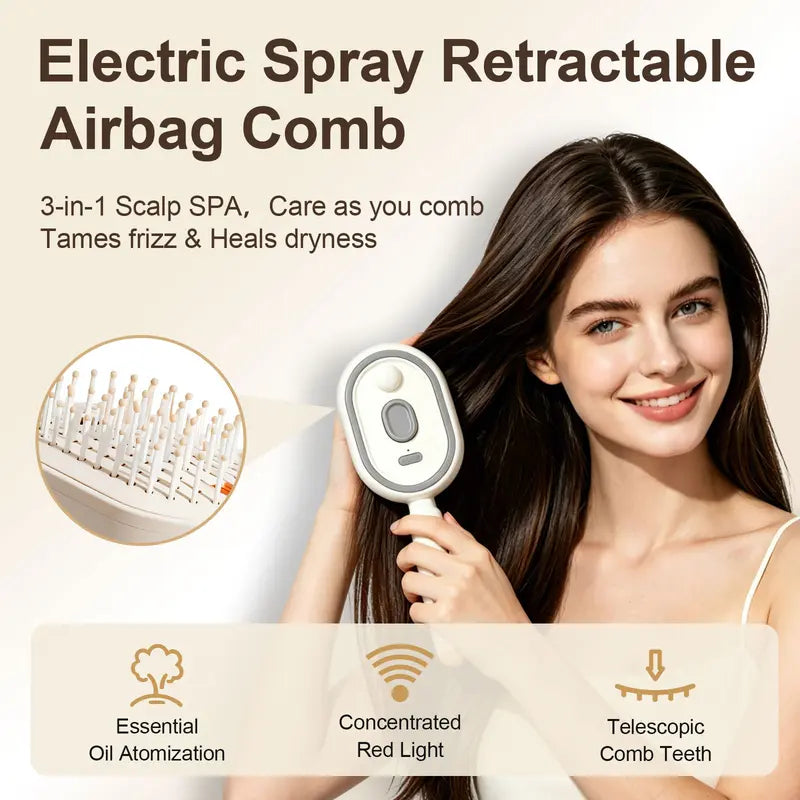 💆 5-in-1 Hair Repair Brush Fix Perm Damage & Static Flyaways Easily