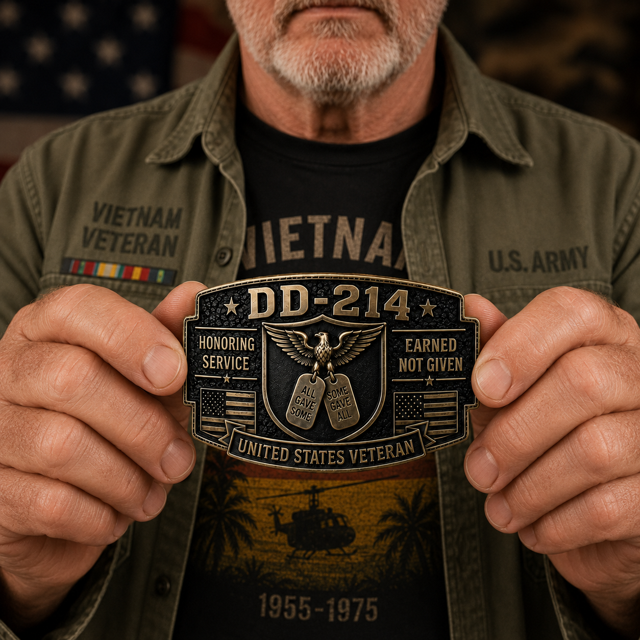 🎖️DD-214 Veteran Honor Belt Buckle - Crafted By VETERAN 'Robert Smith' SVOZK®