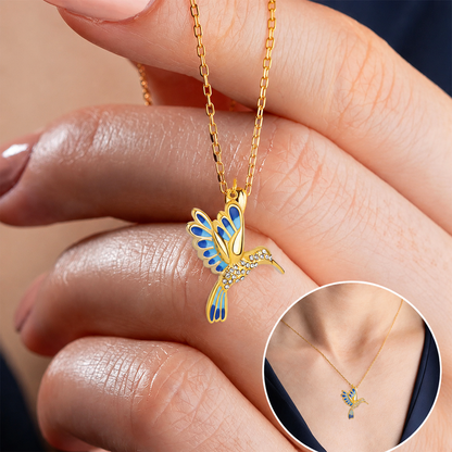 🔥 Final Day: 75% OFF!! | CZTICLE® 🦜 2026 Brand New Upgrade 💥 Exquisite Diamond-Embellished Hummingbird Necklace