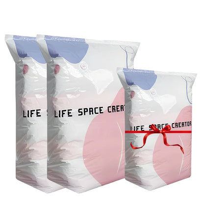 Large-capacity no-pump vacuum storage bag