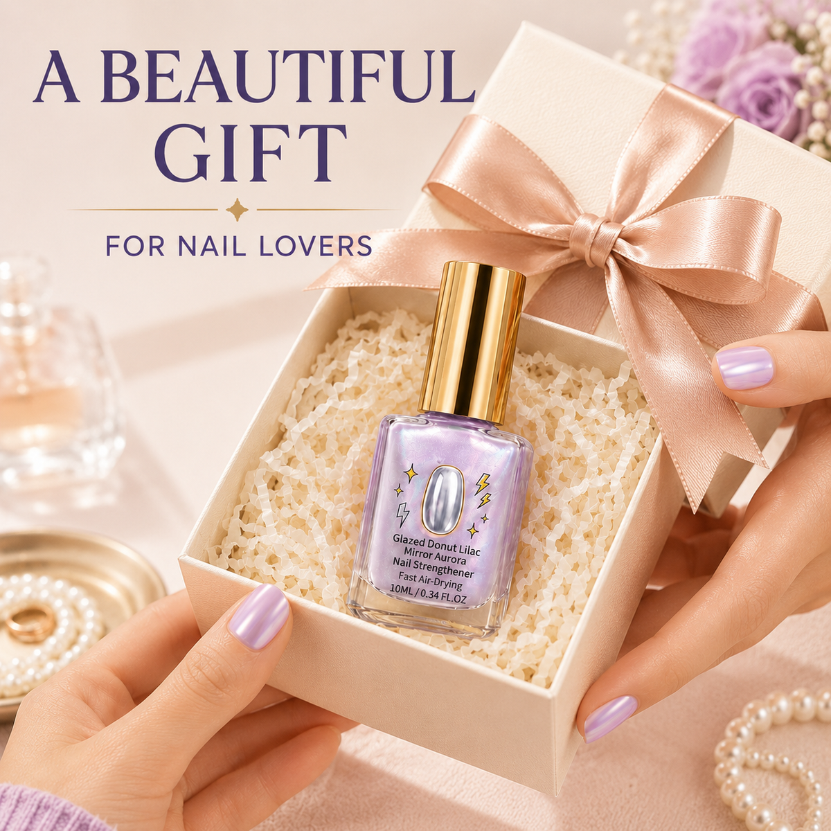 GarageLine® Lilac Glossy Mirror Nail Strengthener