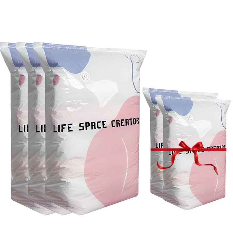 Large-capacity no-pump vacuum storage bag