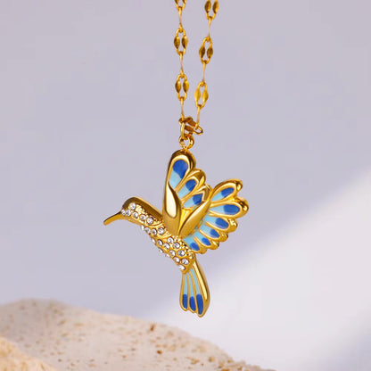🔥 Final Day: 75% OFF!! | CZTICLE® 🦜 2026 Brand New Upgrade 💥 Exquisite Diamond-Embellished Hummingbird Necklace