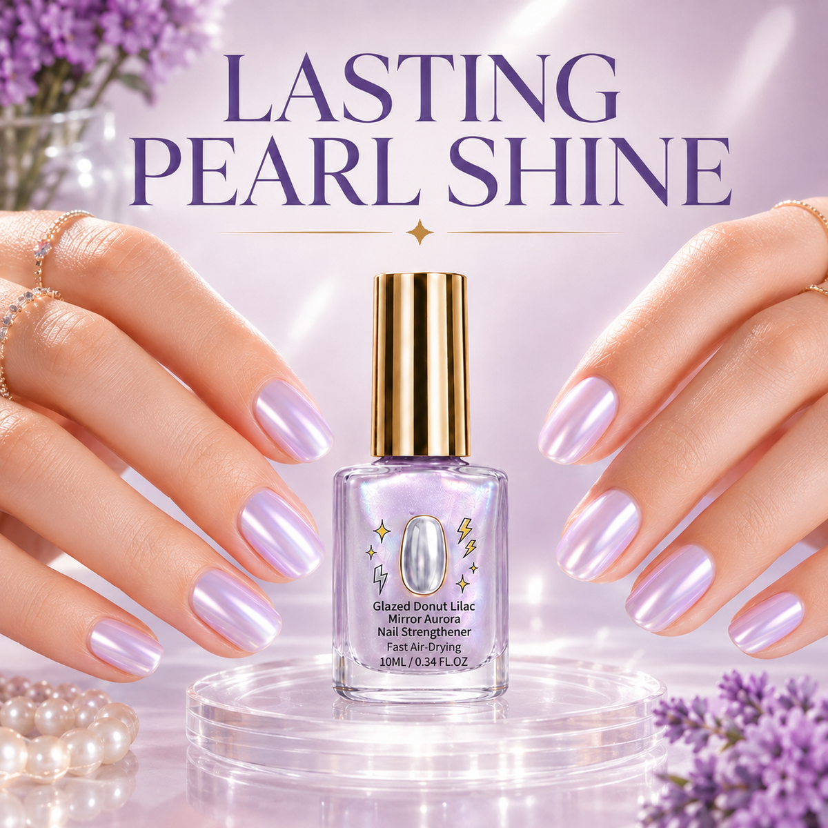 GarageLine® Lilac Glossy Mirror Nail Strengthener