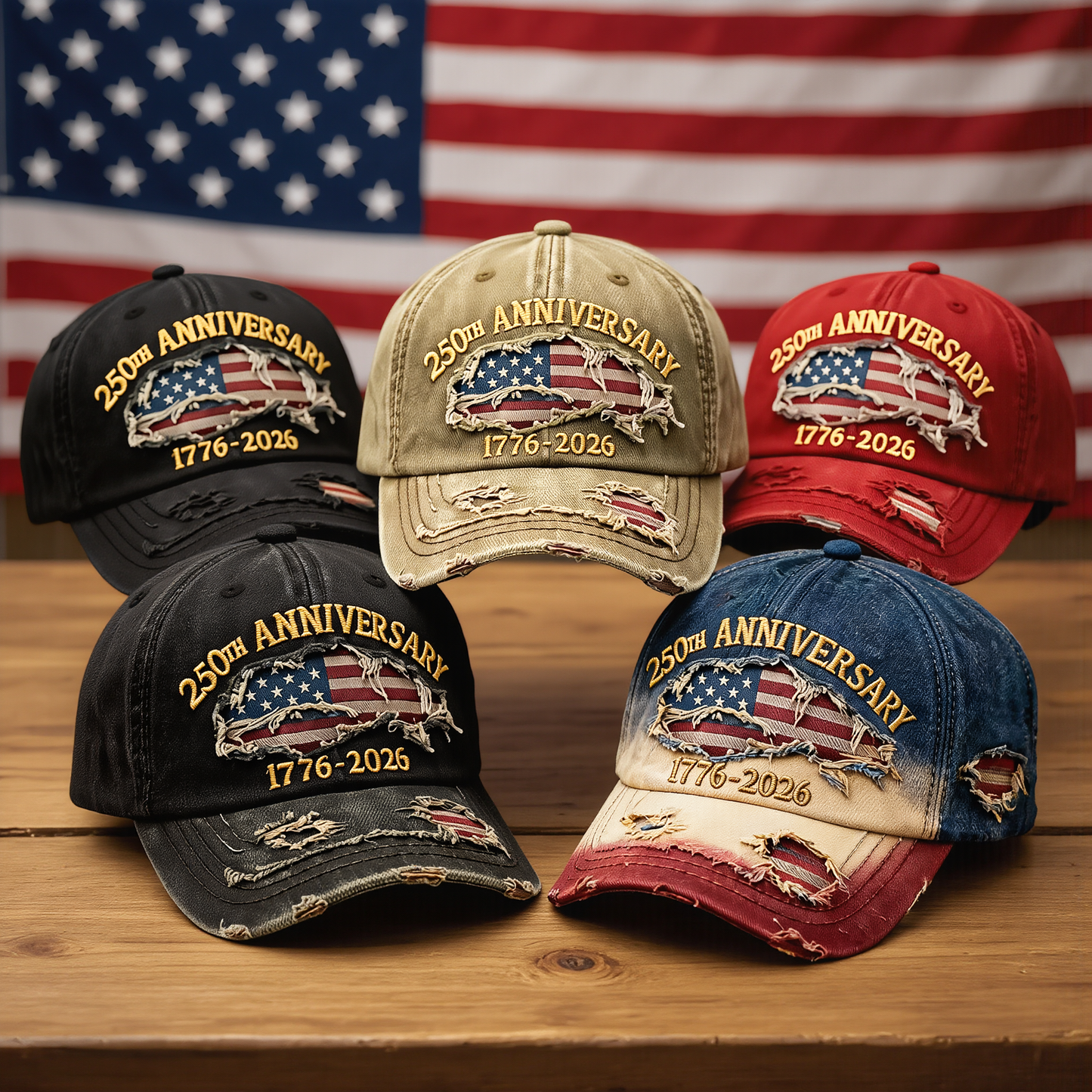 🔥Hot Sell 🇺🇸 Limited Edition ✨2026 USA 250th Anniversary Patriotic Hat – Vintage Heritage Baseball Cap (1776–2026) Paiduis®