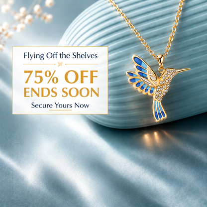 🔥 Final Day: 75% OFF!! | CZTICLE® 🦜 2026 Brand New Upgrade 💥 Exquisite Diamond-Embellished Hummingbird Necklace