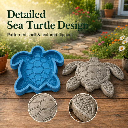 Detailed sea turtle mold and finished stone
