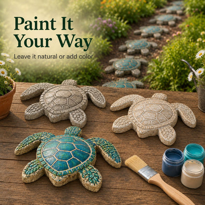 Paintable sea turtle garden stepping stones