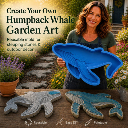 Whale reusable garden art mold