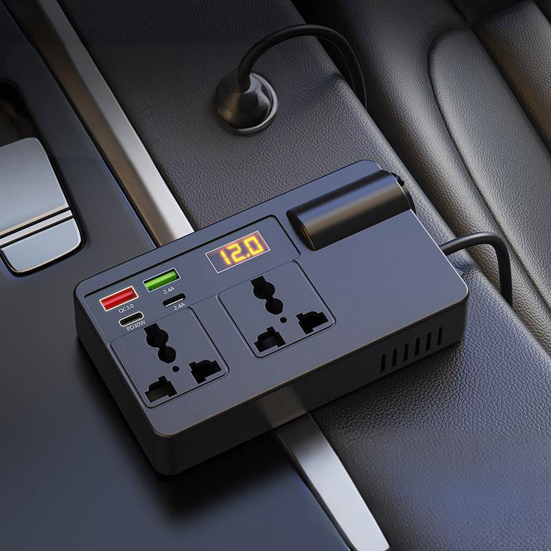 Billhol®🔥2026 New Arrivals: 55% Off for Limited Time!🔥🔋Portable Car Inverter 12V/24V to 220V with Digital Display