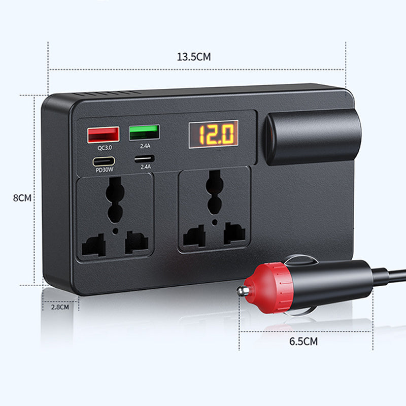 Billhol®🔥2026 New Arrivals: 55% Off for Limited Time!🔥🔋Portable Car Inverter 12V/24V to 220V with Digital Display